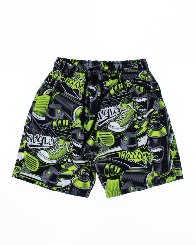 CEGISA 3094 Шорты (купальные) (цвет: Черный с салатовым)